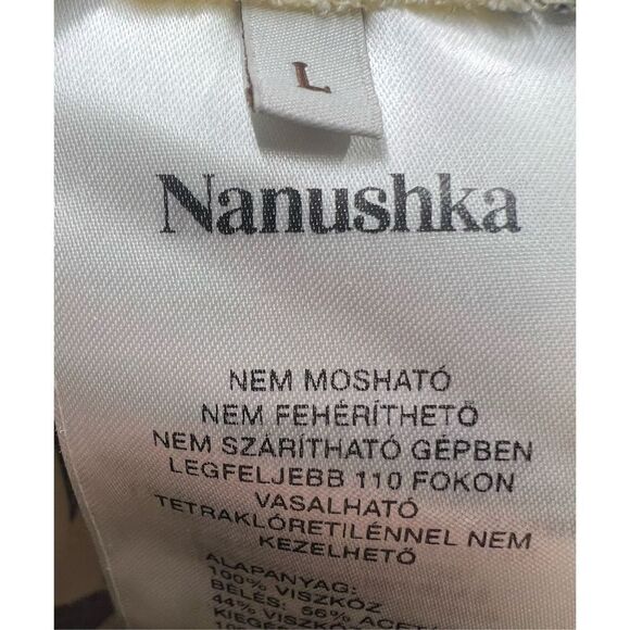 NANUSHKA Laurine Asymmetric One Sleeve Top in Animal sprint NWOT Size Large - Picture 10 of 11